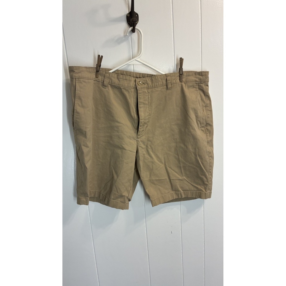Joseph Abboud Men's Dark Khaki Shorts Cotton Size 40 Big and Tall 8 inch